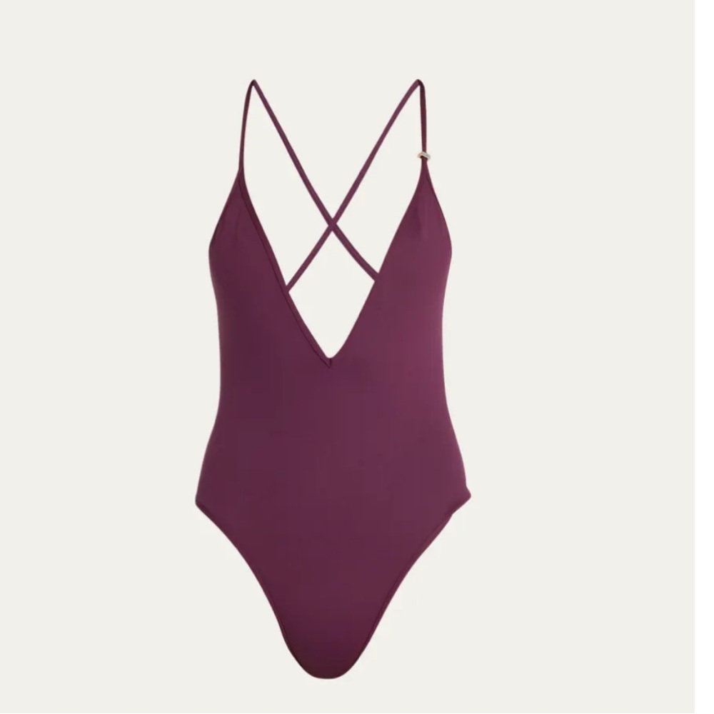 THE ATTICO
Deep V One-Piece Swimsuit